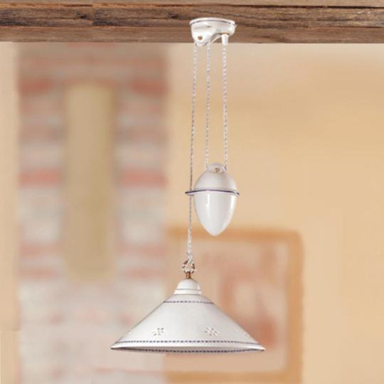 mediterran ellensulyos lampa rusztikus keramia kezzel festett lyukacsos klasszikus vilagitas allithato magassagu olasz toszkan stilusu vintage mintas konyha etkezo nappali.jpg